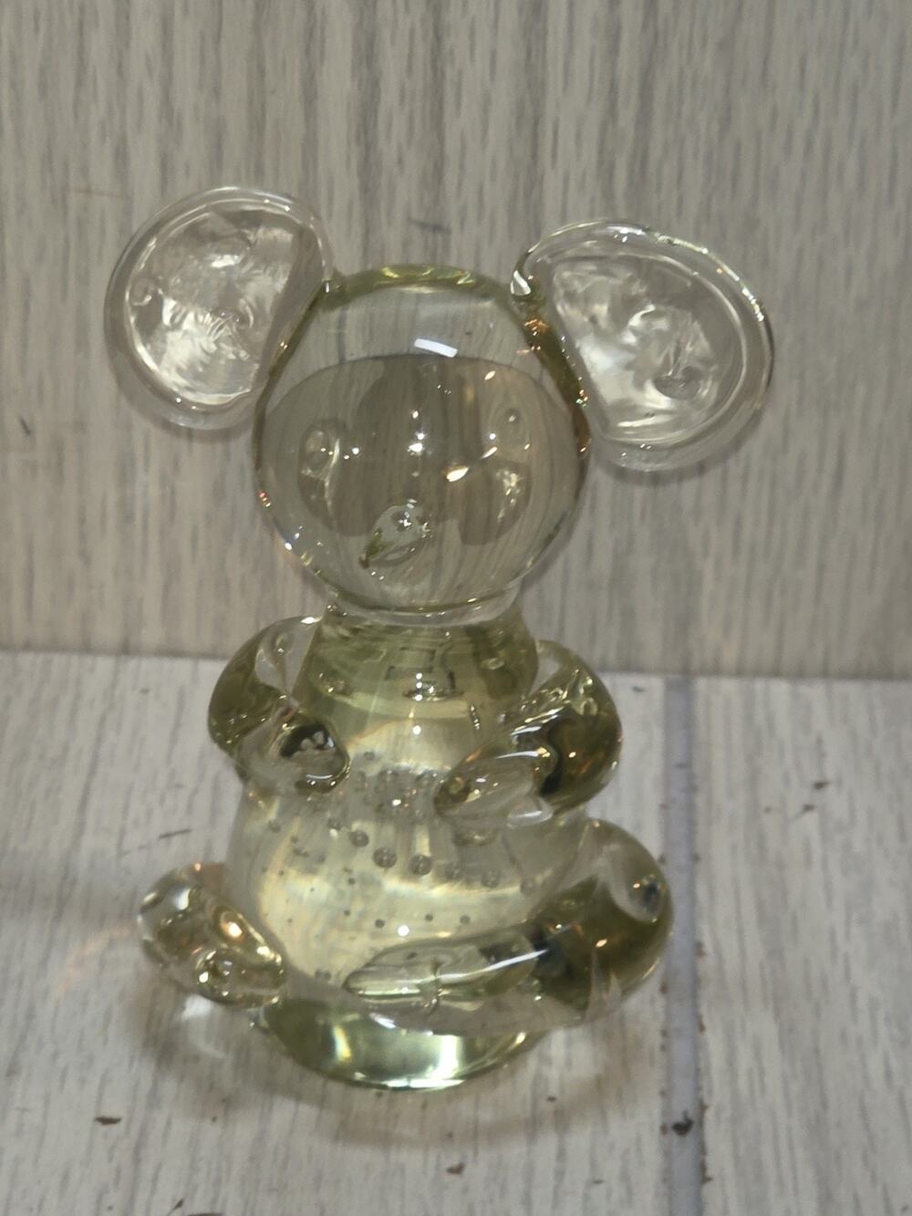Vtg Hand Blown Glass Koala Bear Collectors Piece Art Glass Controlled Bubbles 4"
